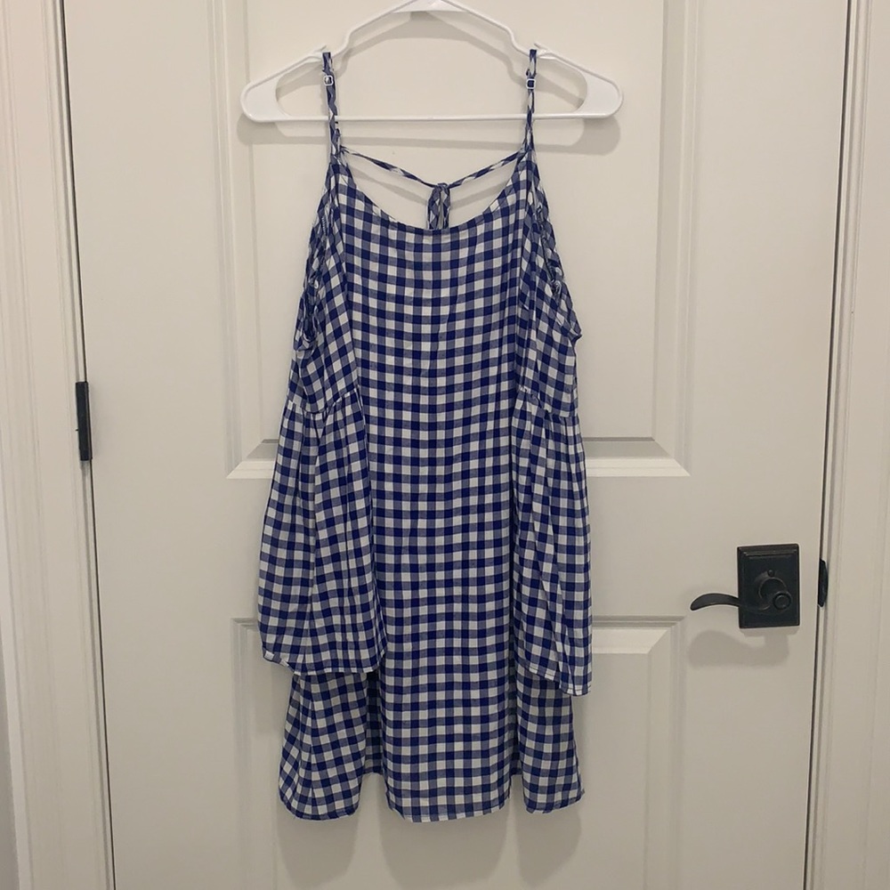 Gingham Off Shoulder Dress
